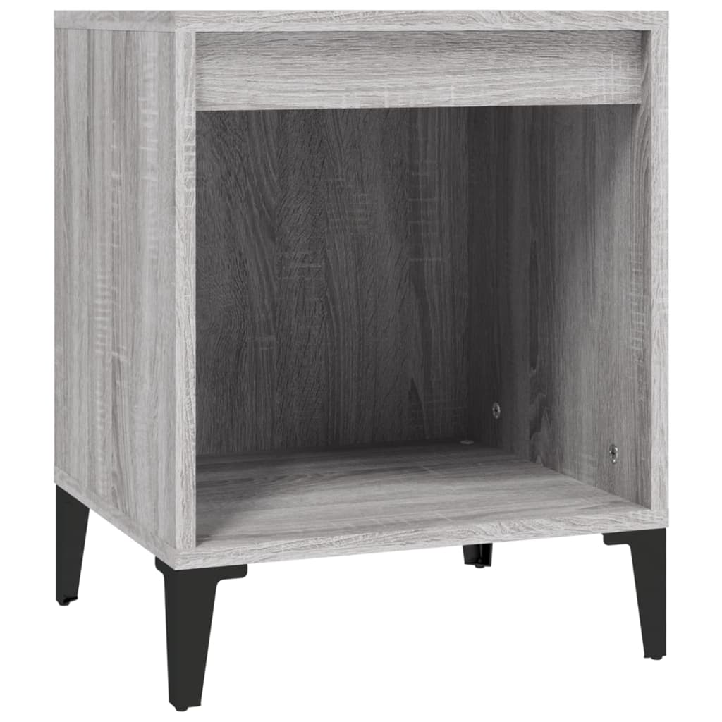 Bedside tables, 2 pcs., grey oak colour, 40x35x50cm