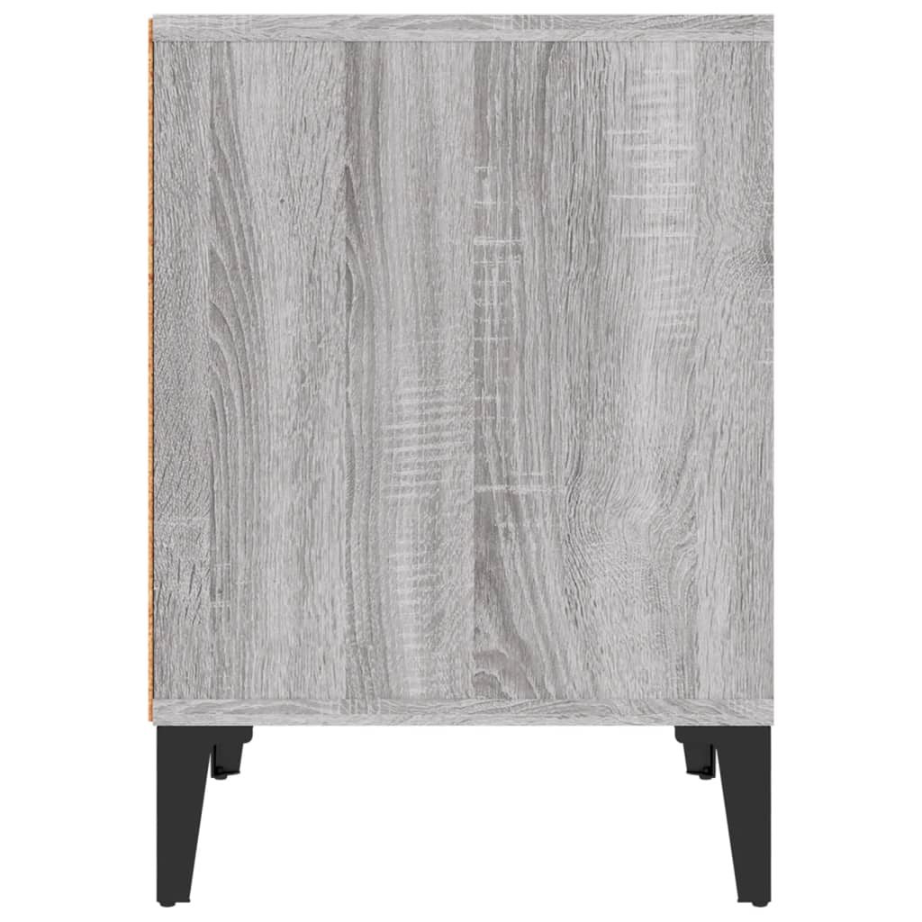Bedside tables, 2 pcs., grey oak colour, 40x35x50cm