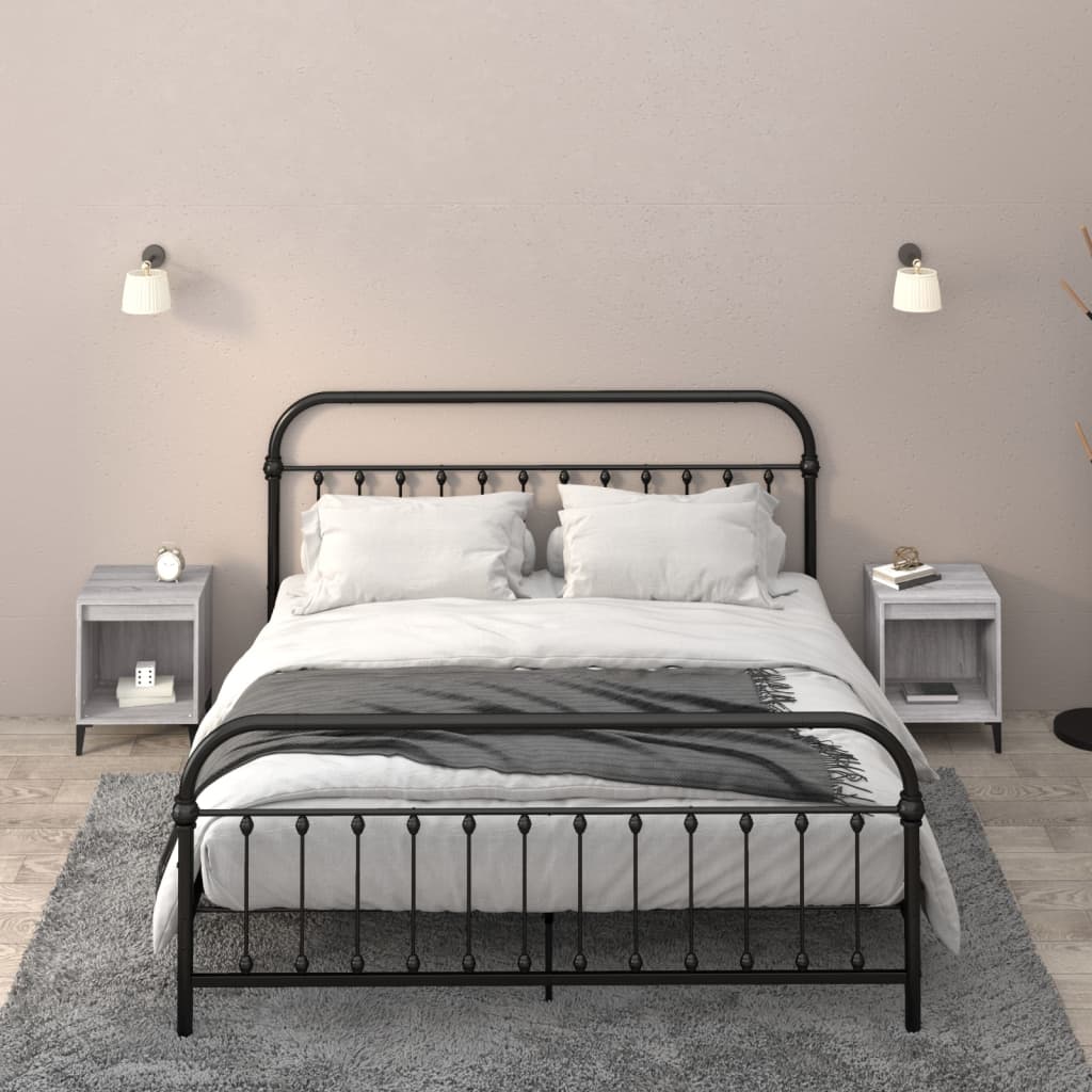 Bedside tables, 2 pcs., grey oak colour, 40x35x50cm