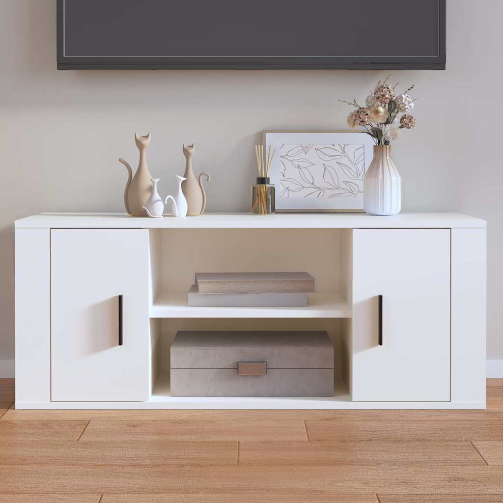 TV stand, white, 100x35x40cm, wood