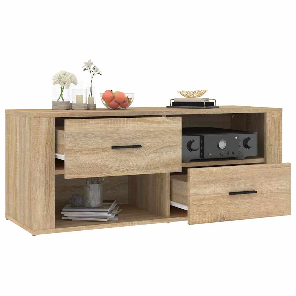 TV cabinet, oak, 100x35x40cm, treated wood