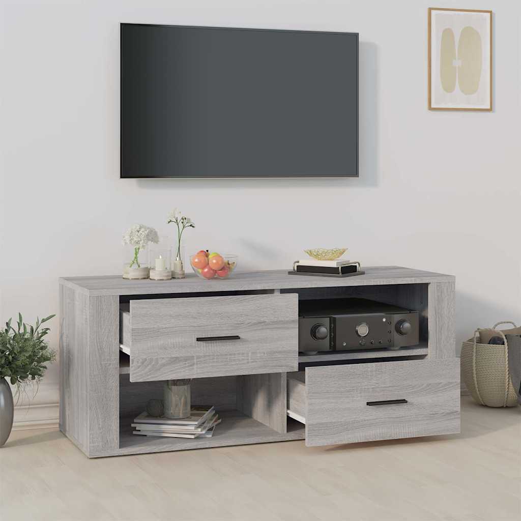 Televizora skapītis, pelēks ozols, 100x35x40cm, koks