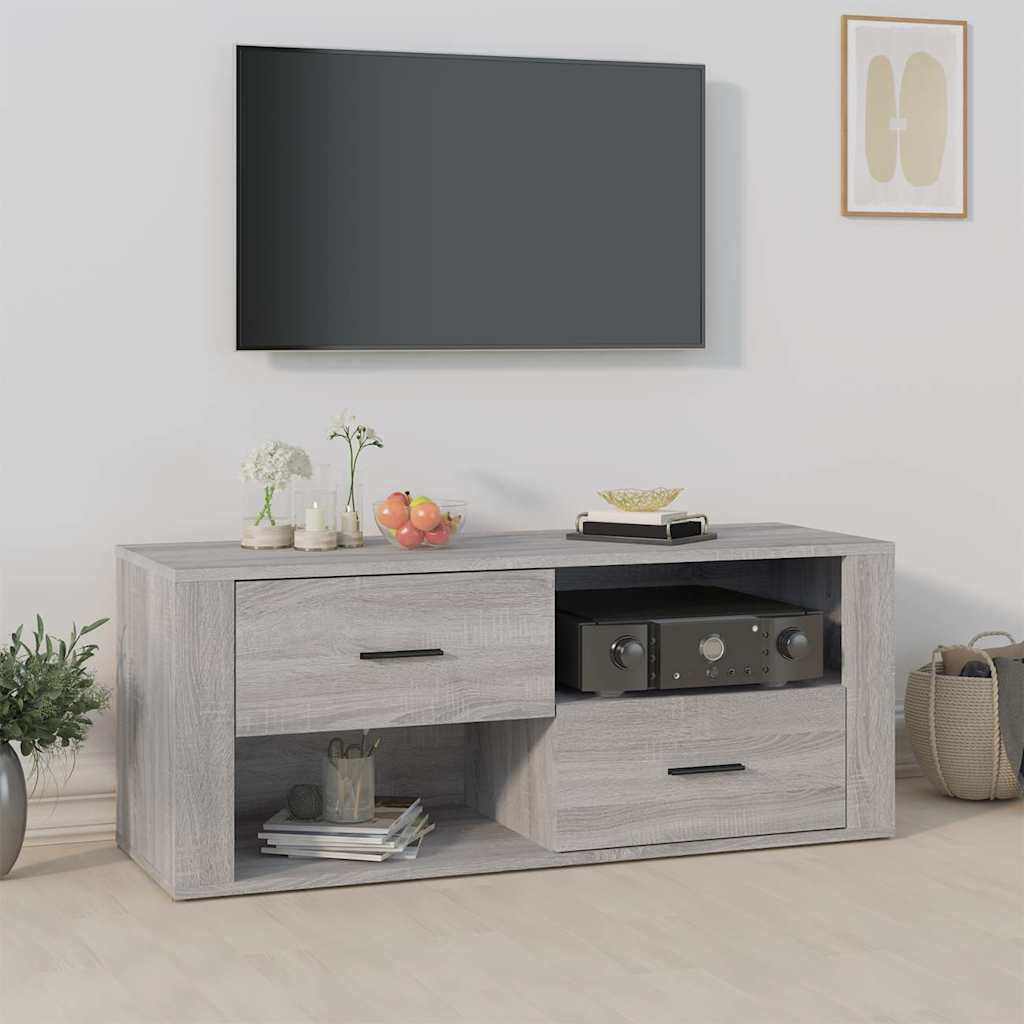 Televizora skapītis, pelēks ozols, 100x35x40cm, koks