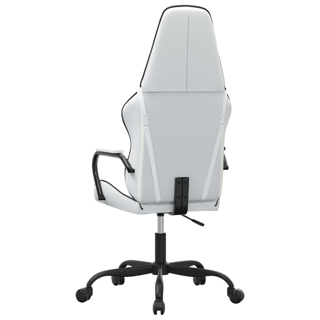 Žaidimų kėdė, baltos ir juodos spalvos, dirbtinė oda (314379)