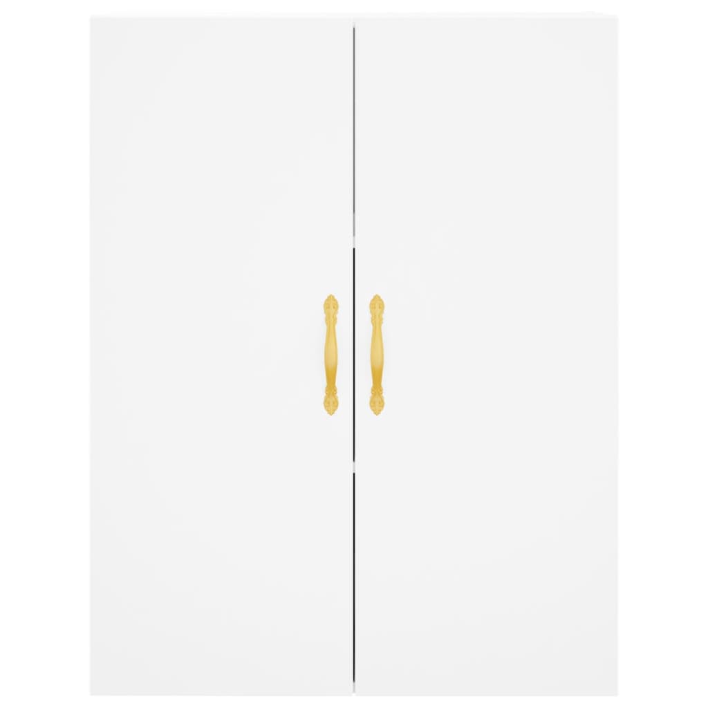 Prie sienos montuojamos spintelės, 2vnt., baltos, 69,5x34x90cm