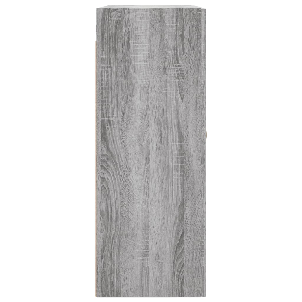 Prie sienos montuojamos spintelės, 2vnt., pilkos, 69,5x34x90cm