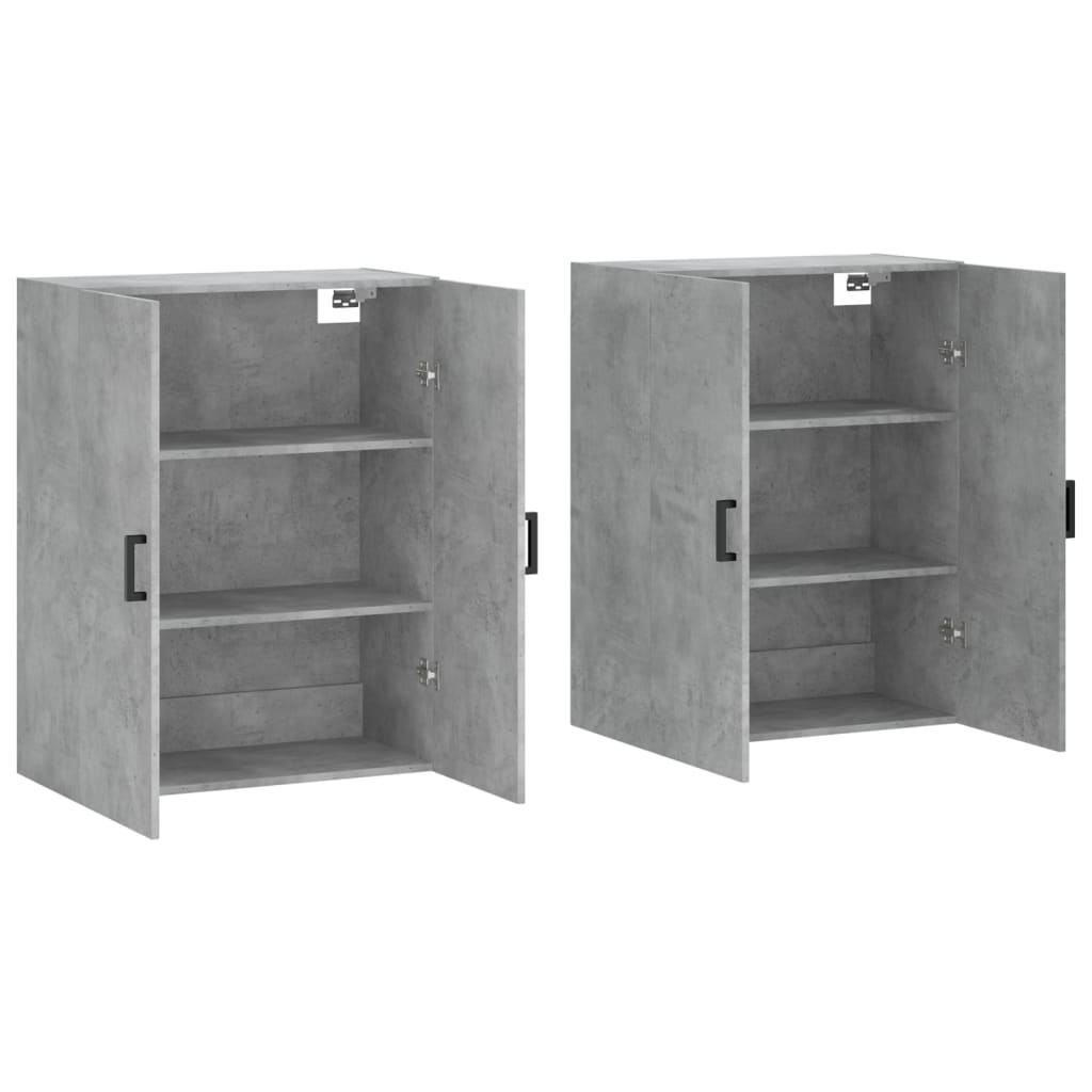 Prie sienos montuojamos spintelės, 2vnt., betono, 69,5x34x90cm