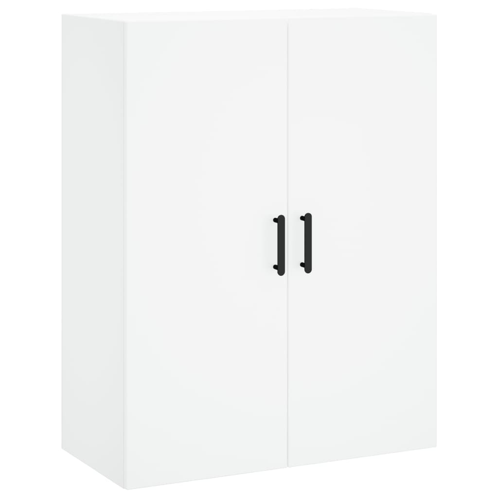 Prie sienos montuojamos spintelės, 2vnt., baltos, 69,5x34x90cm