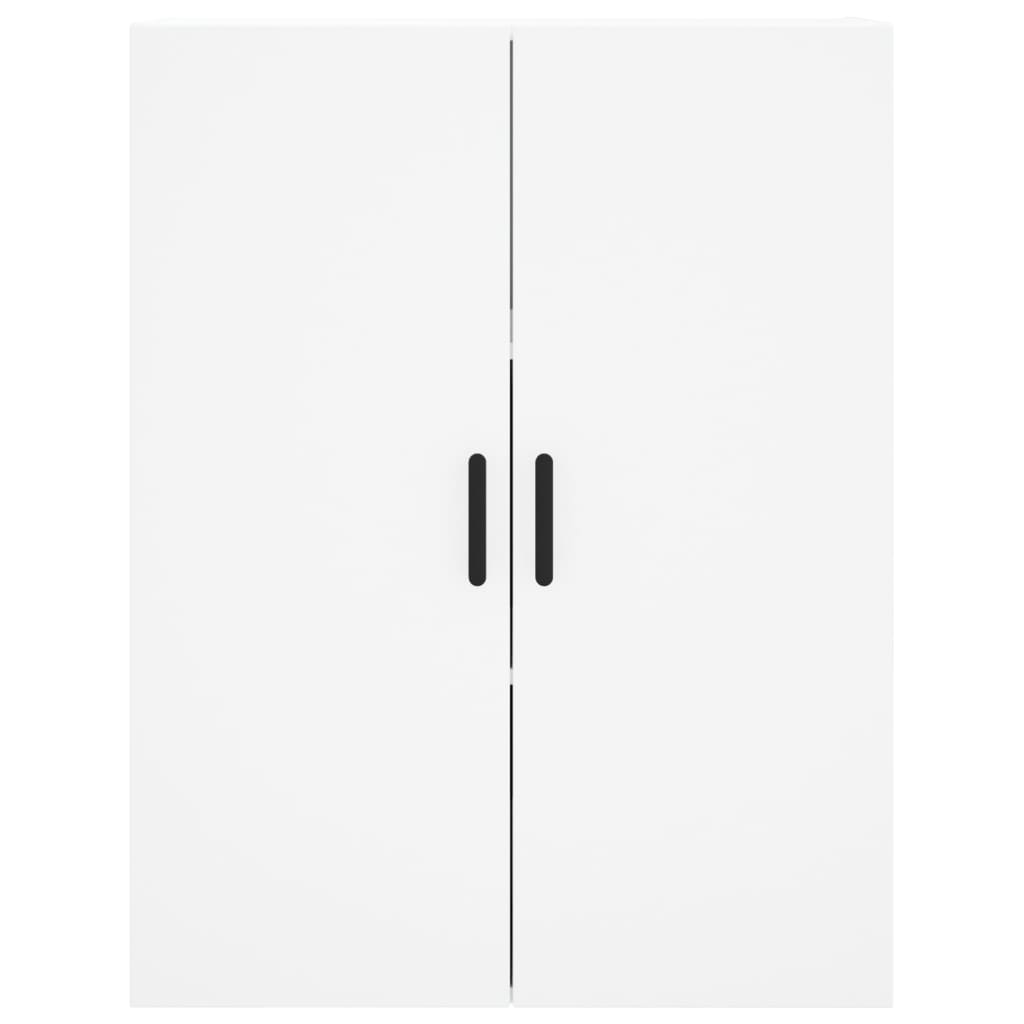 Prie sienos montuojamos spintelės, 2vnt., baltos, 69,5x34x90cm