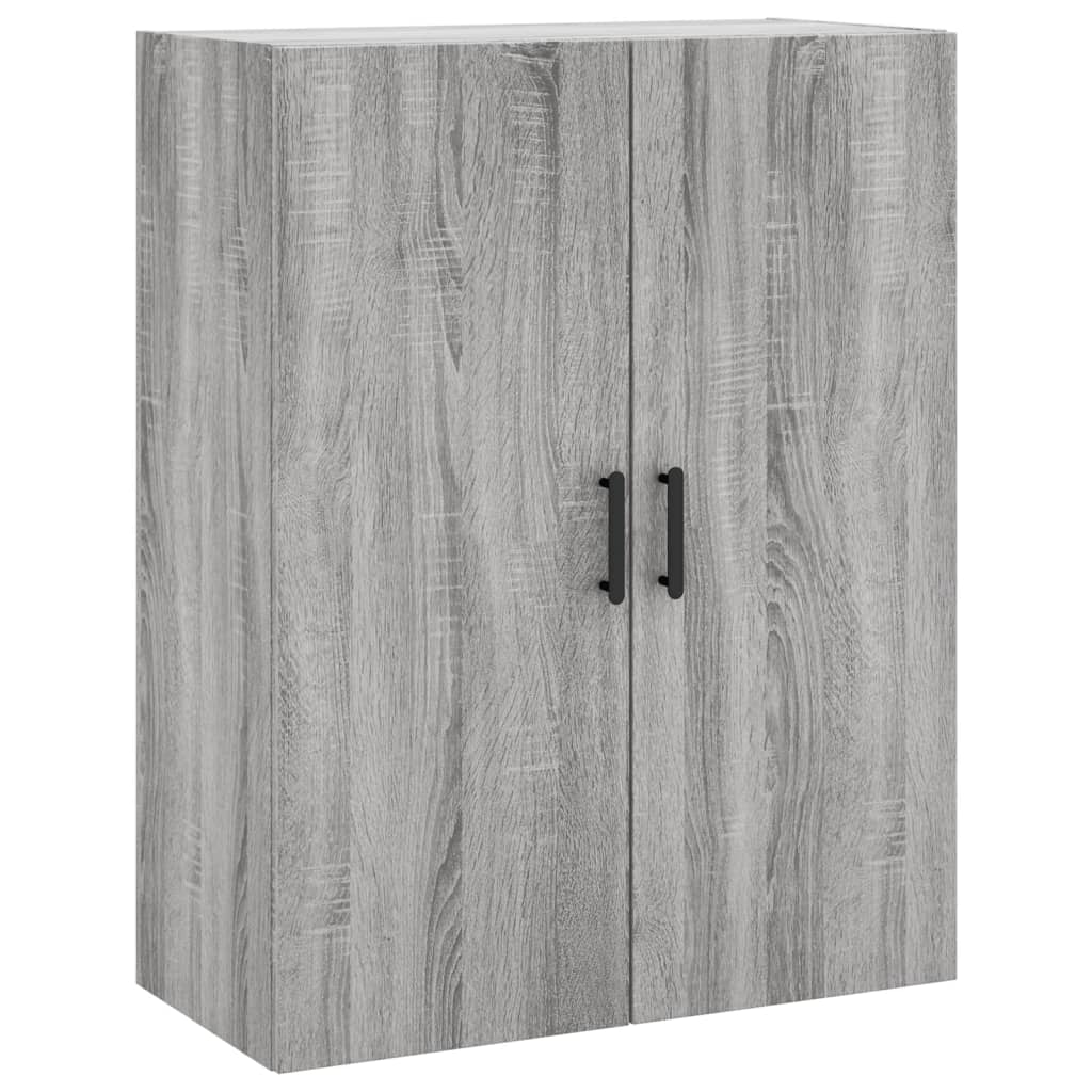 Wall-mounted cabinets, 2 pcs, grey, 69.5x34x90cm
