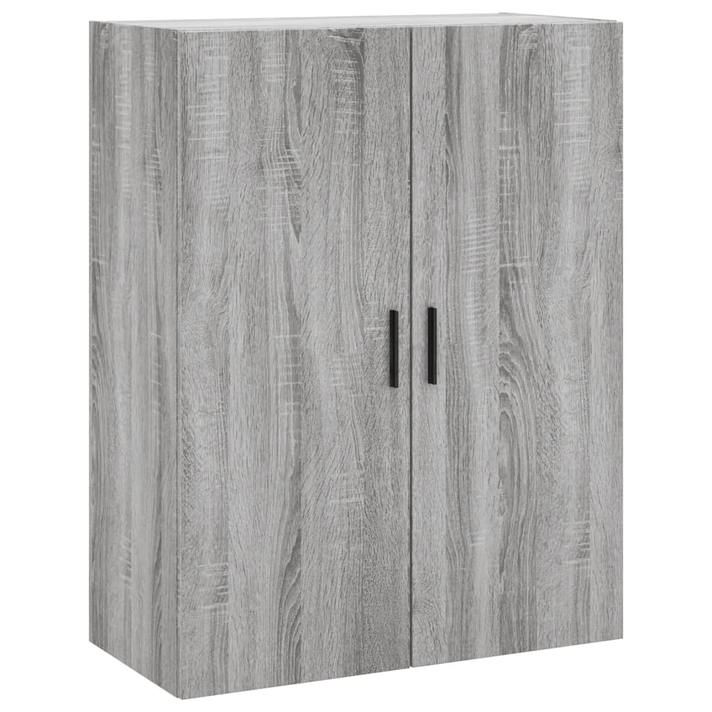 Wall-mounted cabinets, 2 pcs, grey, 69.5x34x90cm