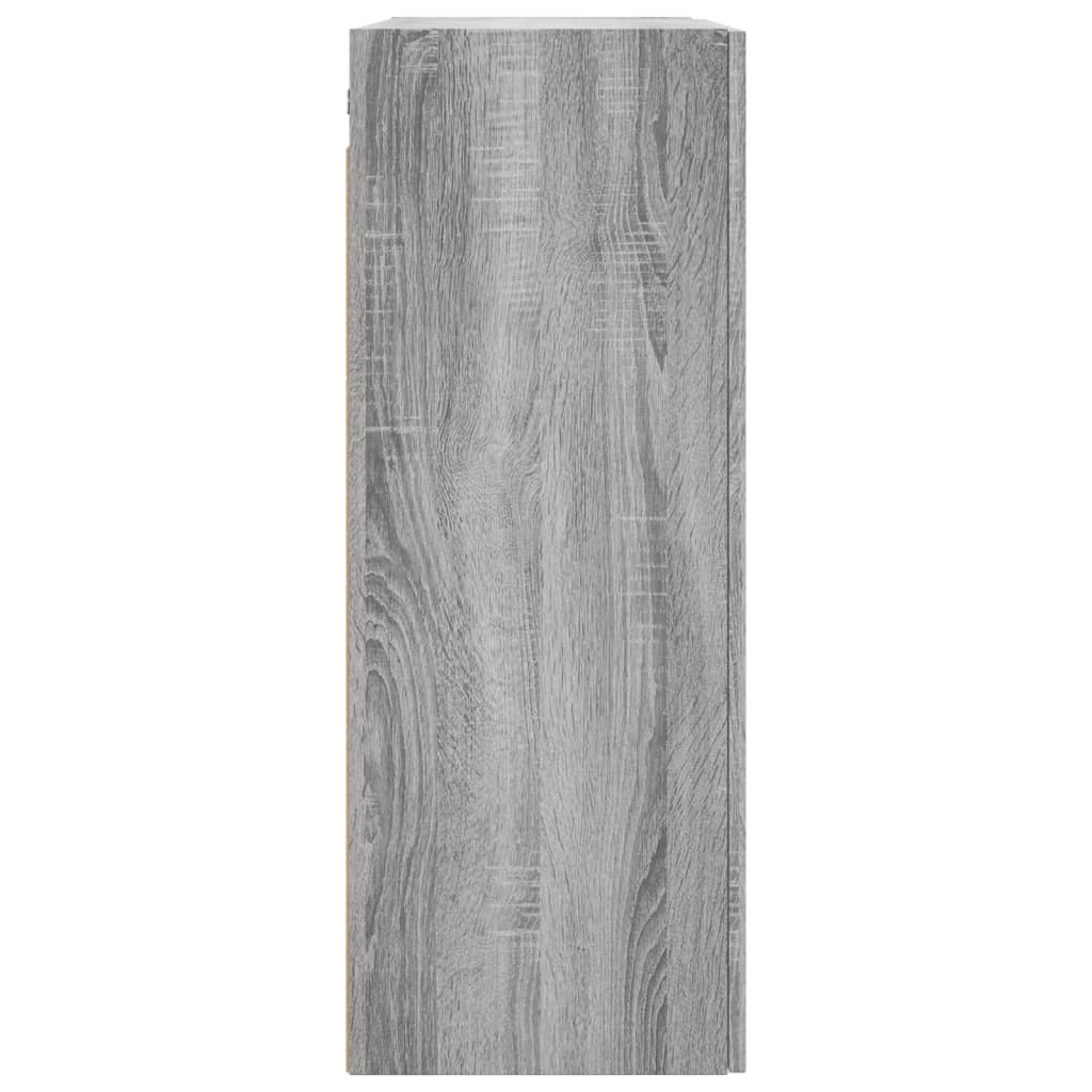 Wall-mounted cabinets, 2 pcs, grey, 69.5x34x90cm