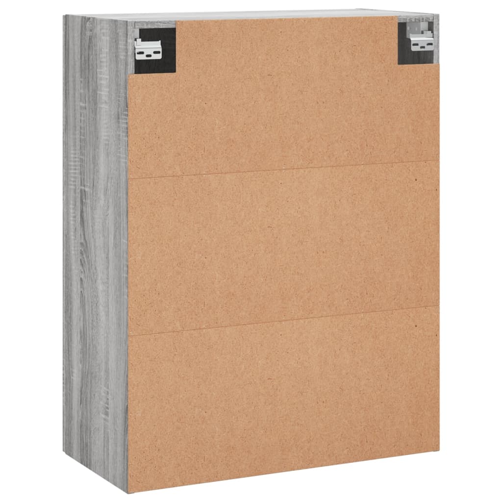 Wall-mounted cabinets, 2 pcs, grey, 69.5x34x90cm