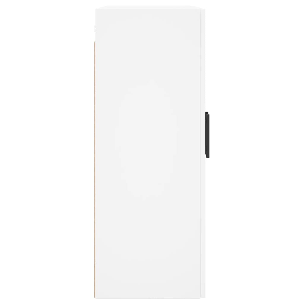 Prie sienos montuojamos spintelės, 2vnt., baltos, 69,5x34x90cm