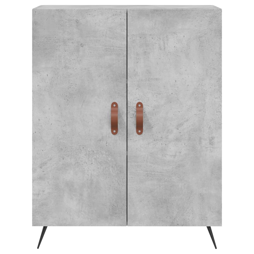 Chest of drawers, concrete grey, 69.5x34x180cm, engineered wood