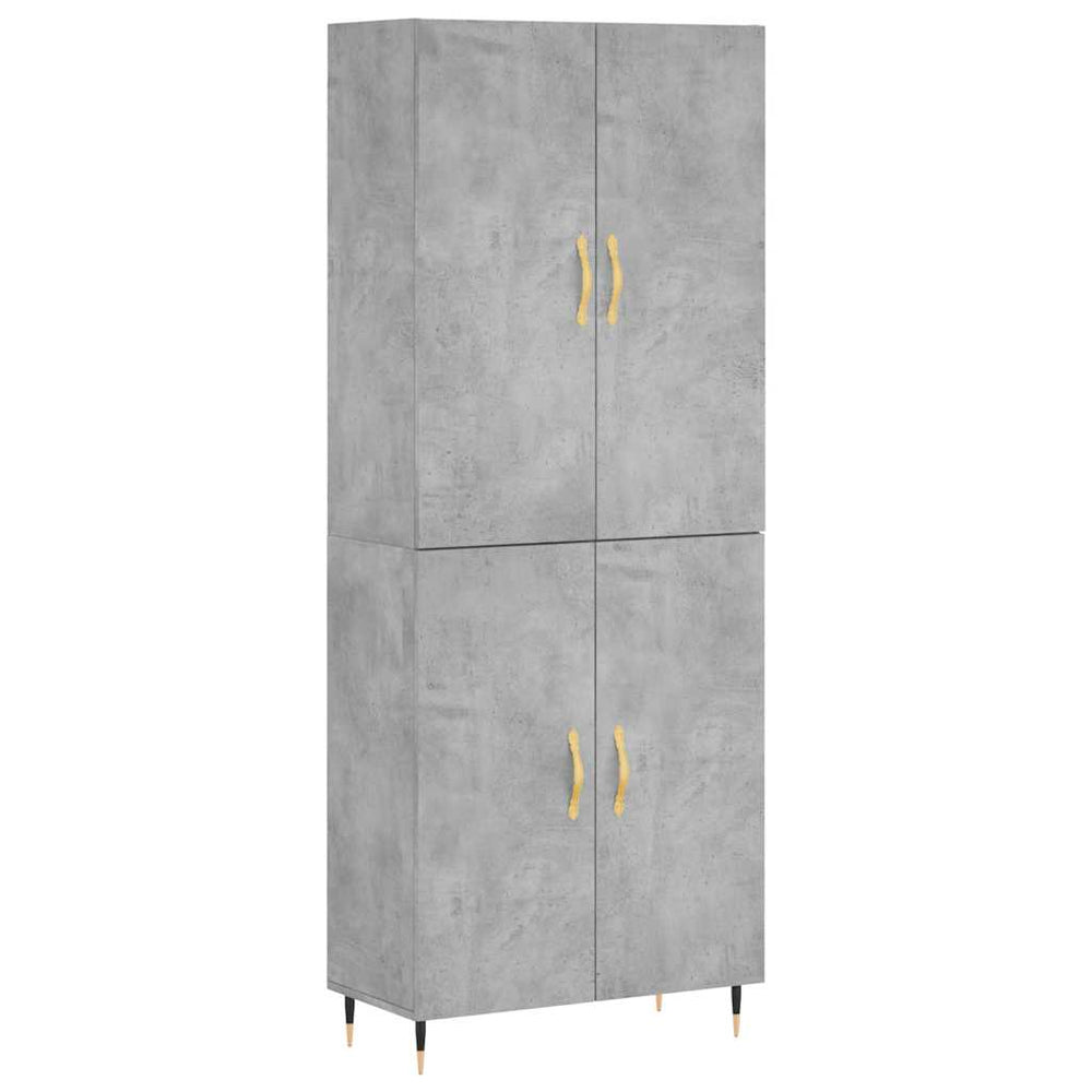 Komoda, betono pilkos spalvos, 69,5x34x180cm, apdirbta mediena