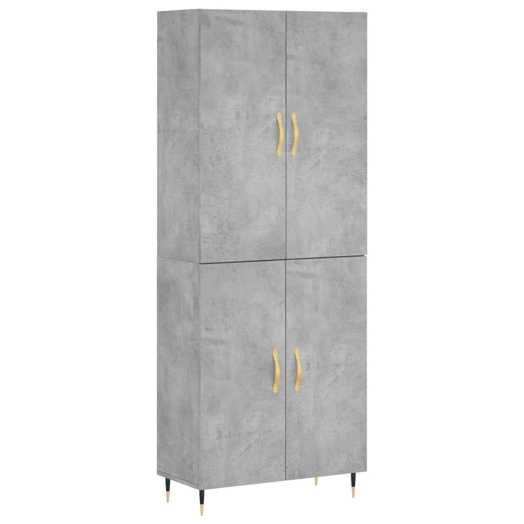 Komoda, betono pilkos spalvos, 69,5x34x180cm, apdirbta mediena