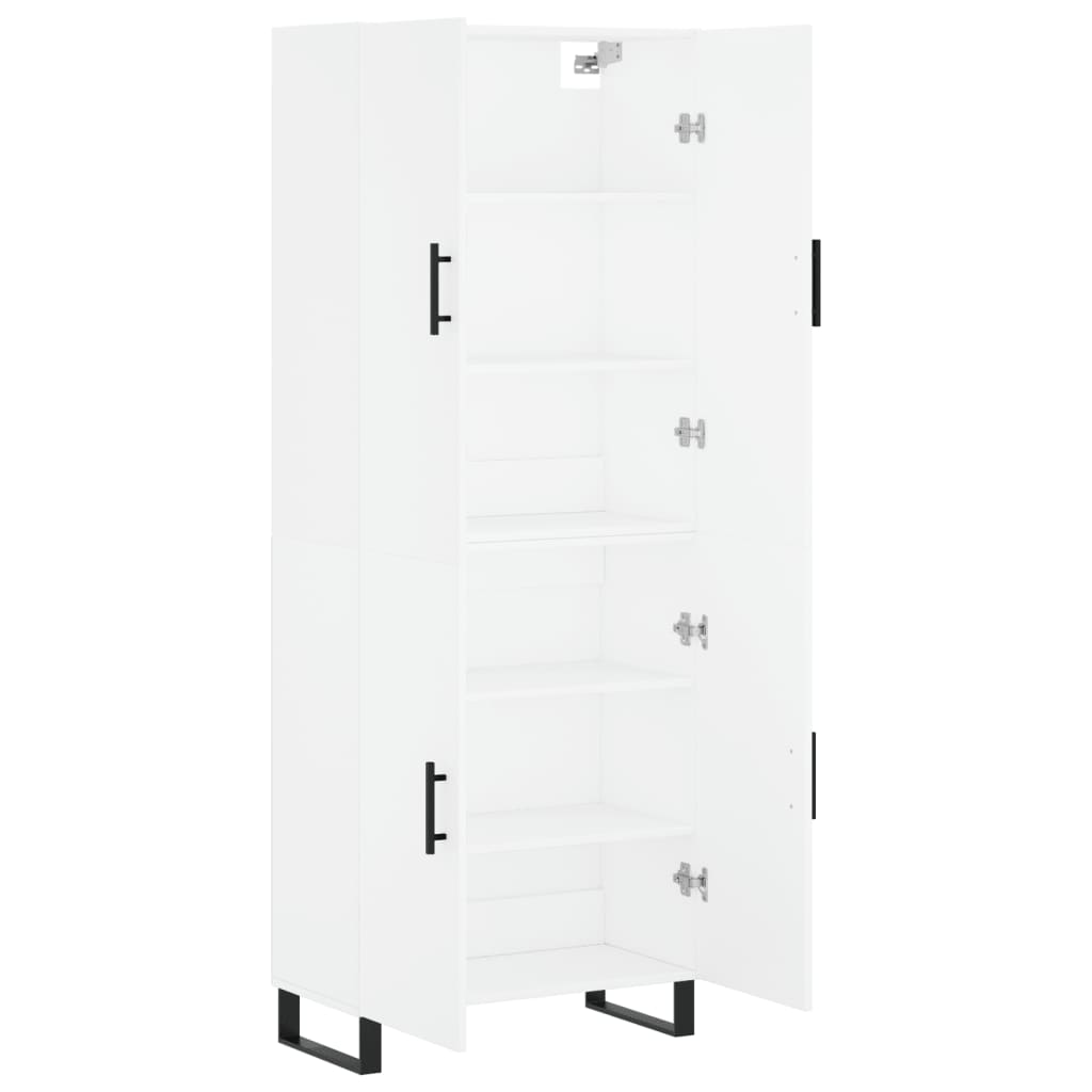 Chest of drawers, white, 69.5x34x180cm, engineered wood