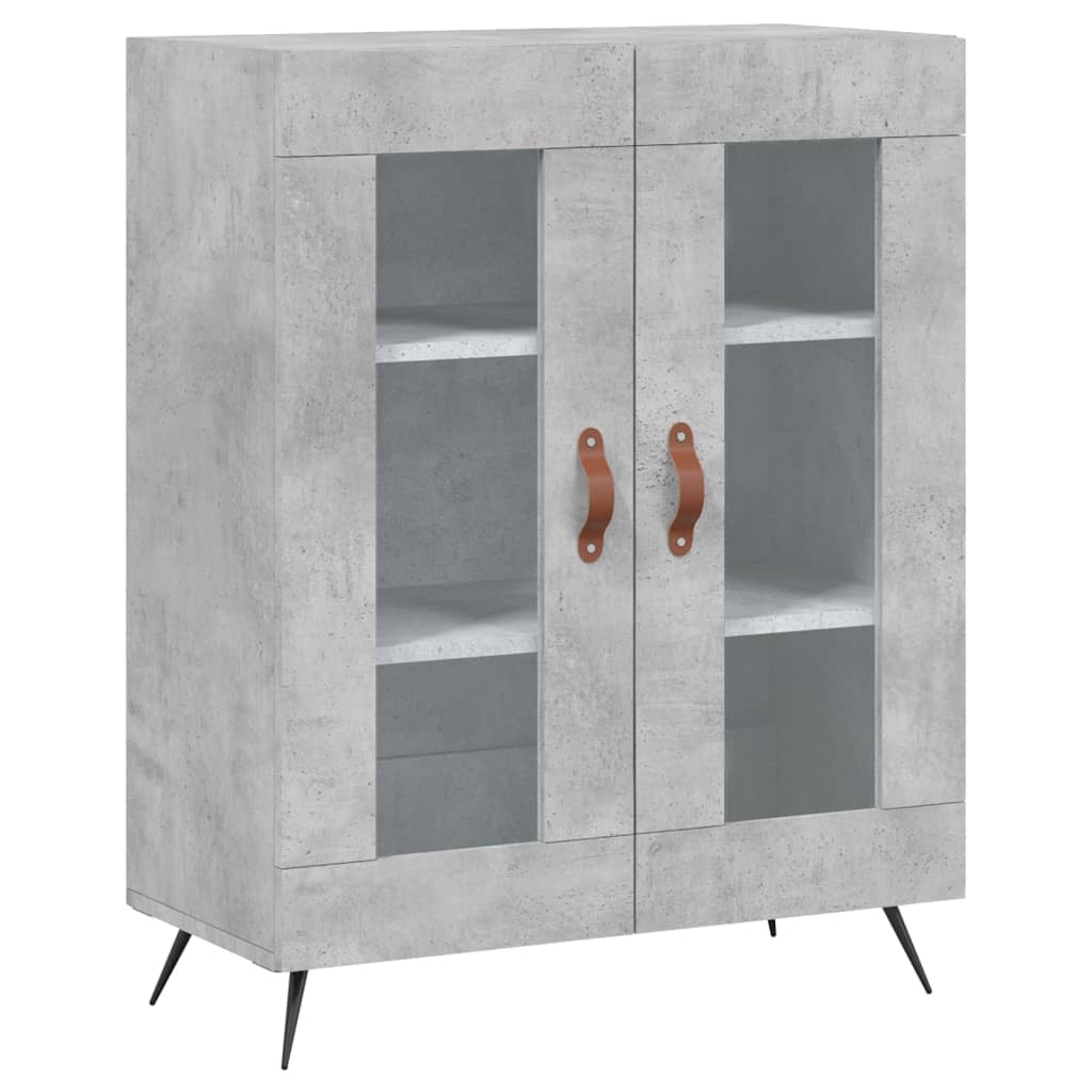 Kumode, betona pelēka krāsa, 69,5x34x180 cm, apstrādāta koksne