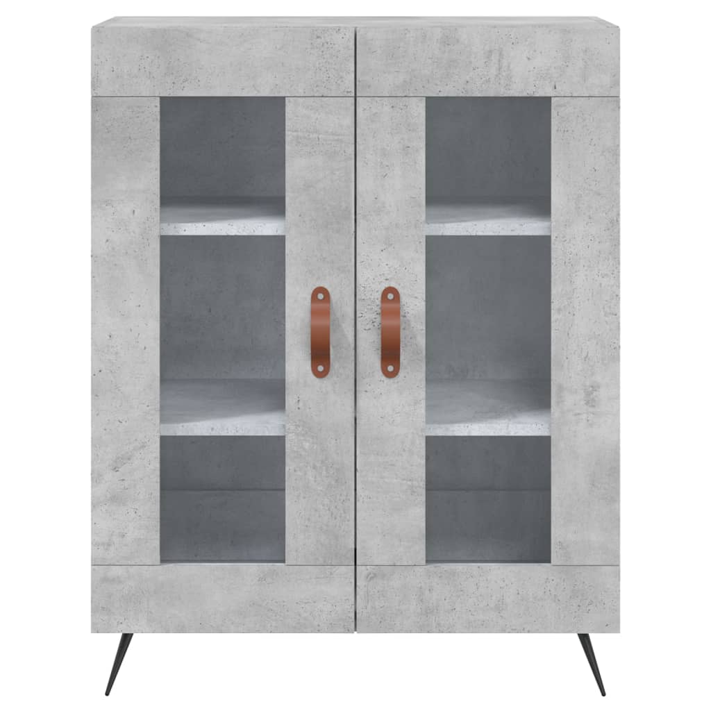 Kumode, betona pelēka krāsa, 69,5x34x180 cm, apstrādāta koksne