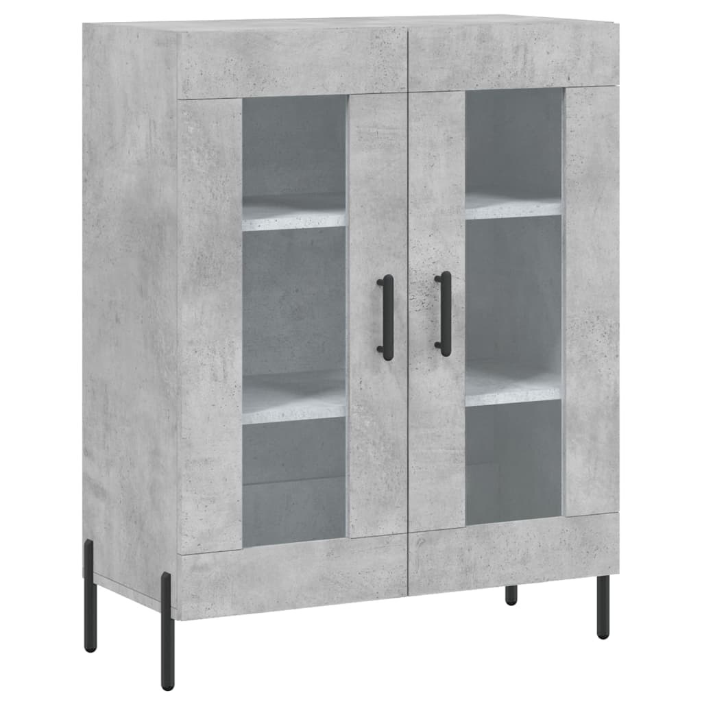 Chest of drawers, concrete grey, 69.5x34x180cm, engineered wood