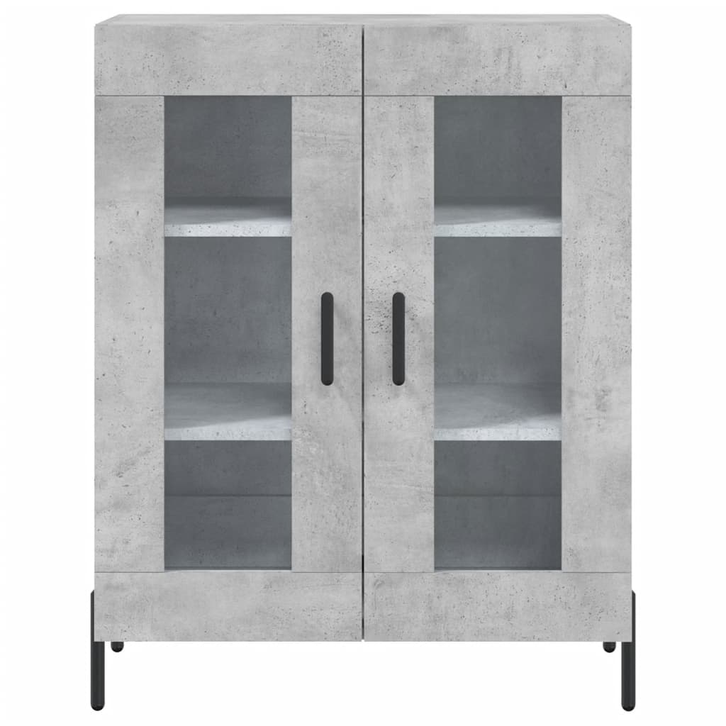 Chest of drawers, concrete grey, 69.5x34x180cm, engineered wood