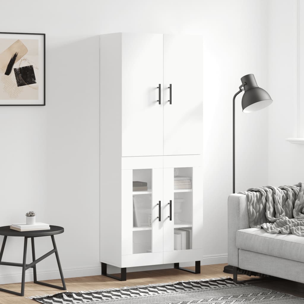 Kumode, balta, 69,5x34x180cm, apstrādāta koksne