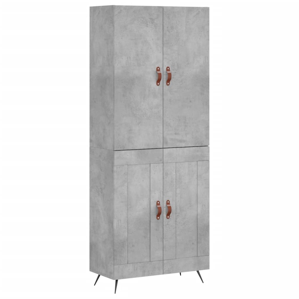 Kumode, betona pelēka krāsa, 69,5x34x180 cm, apstrādāta koksne