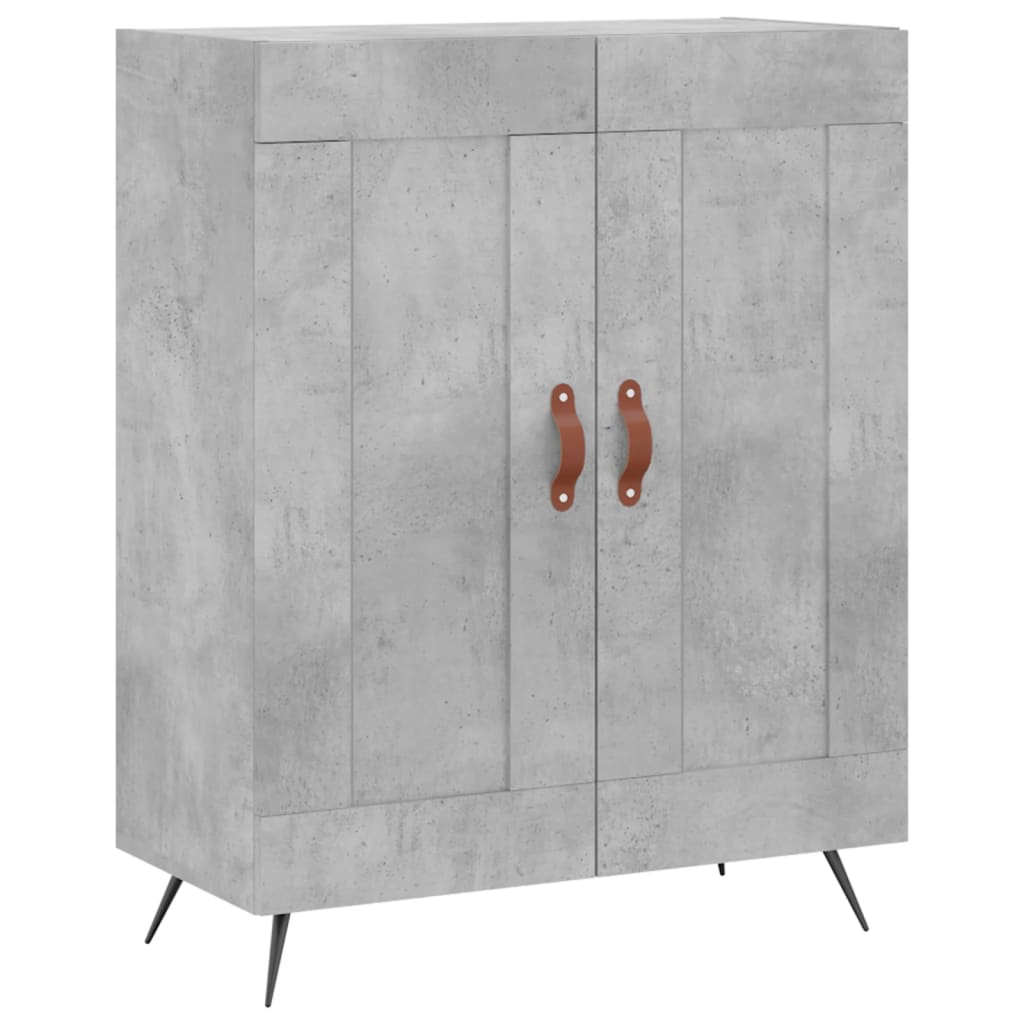 Kumode, betona pelēka krāsa, 69,5x34x180 cm, apstrādāta koksne