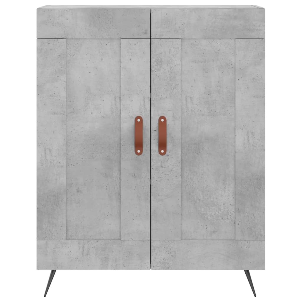 Kumode, betona pelēka krāsa, 69,5x34x180 cm, apstrādāta koksne