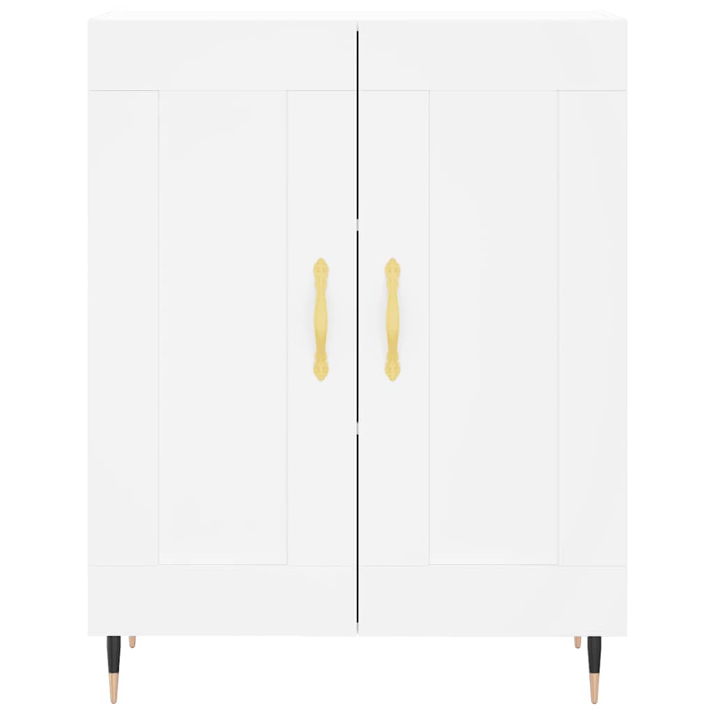 Komoda, baltos spalvos, 69,5x34x180cm, apdirbta mediena