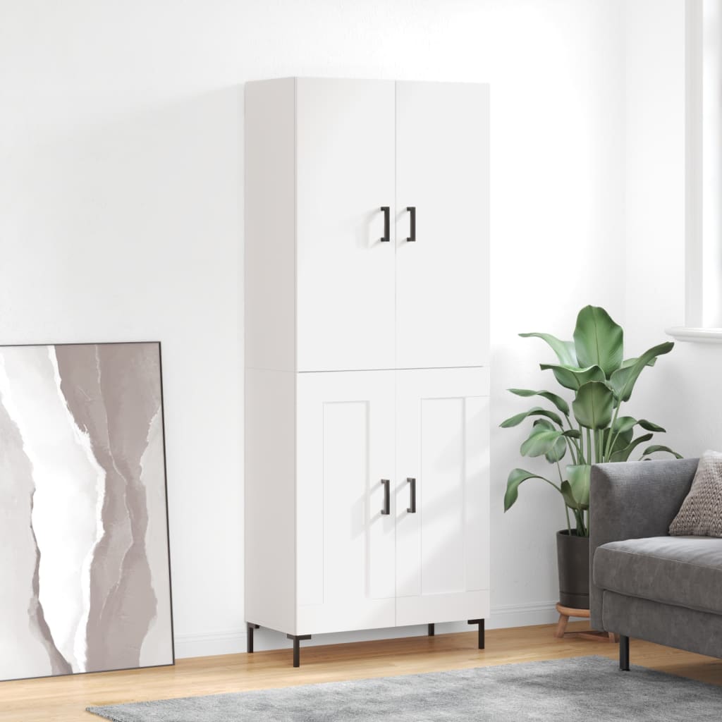 Kumode, balta, 69,5x34x180cm, apstrādāta koksne