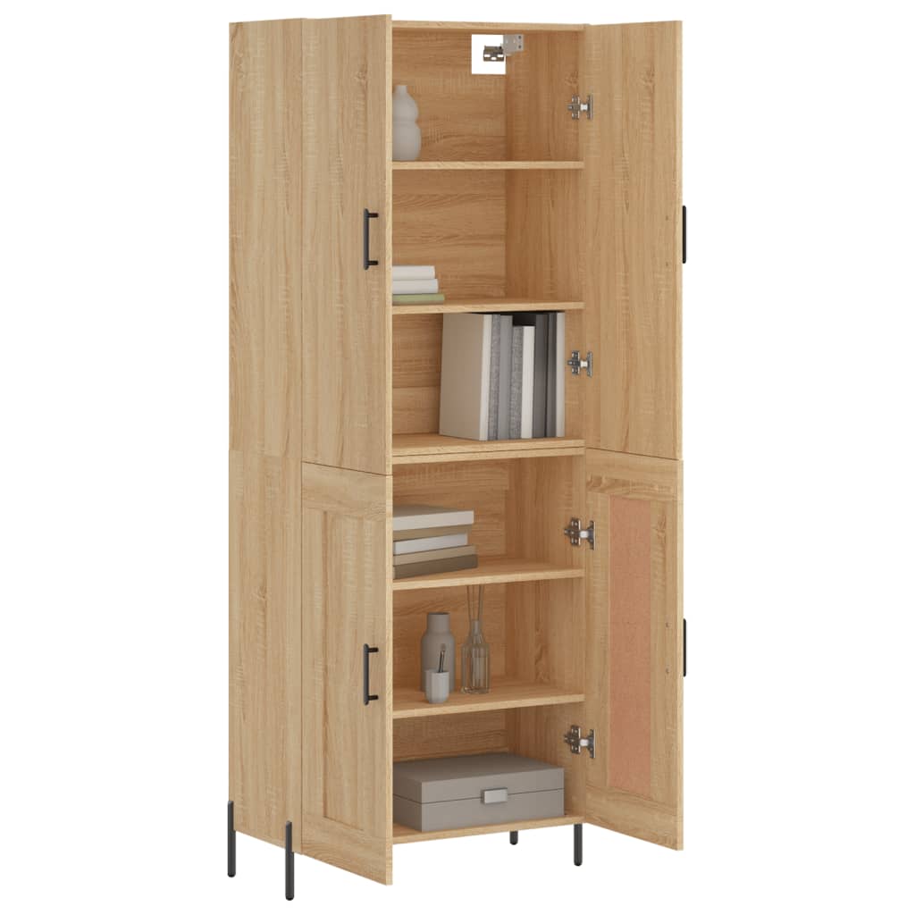 Chest of drawers, Sonoma oak, 69.5x34x180cm, engineered wood