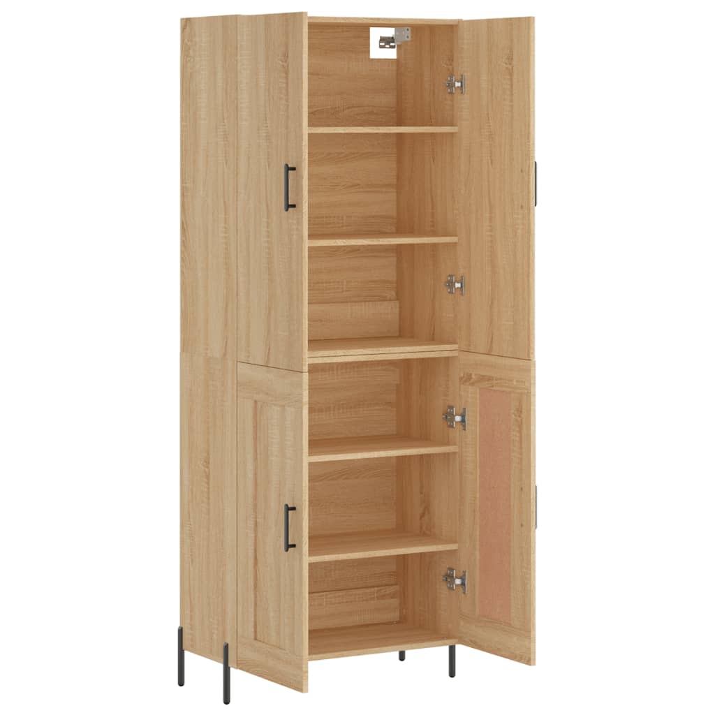 Chest of drawers, Sonoma oak, 69.5x34x180cm, engineered wood