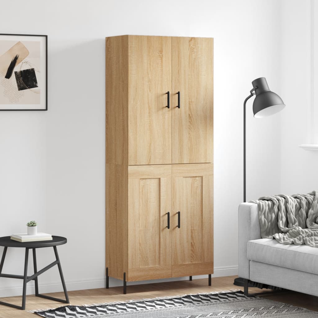 Chest of drawers, Sonoma oak, 69.5x34x180cm, engineered wood