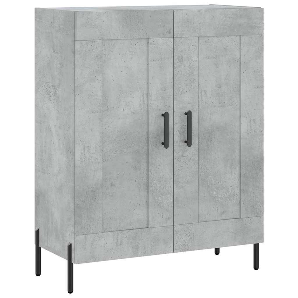 Komoda, betono pilkos spalvos, 69,5x34x180cm, apdirbta mediena