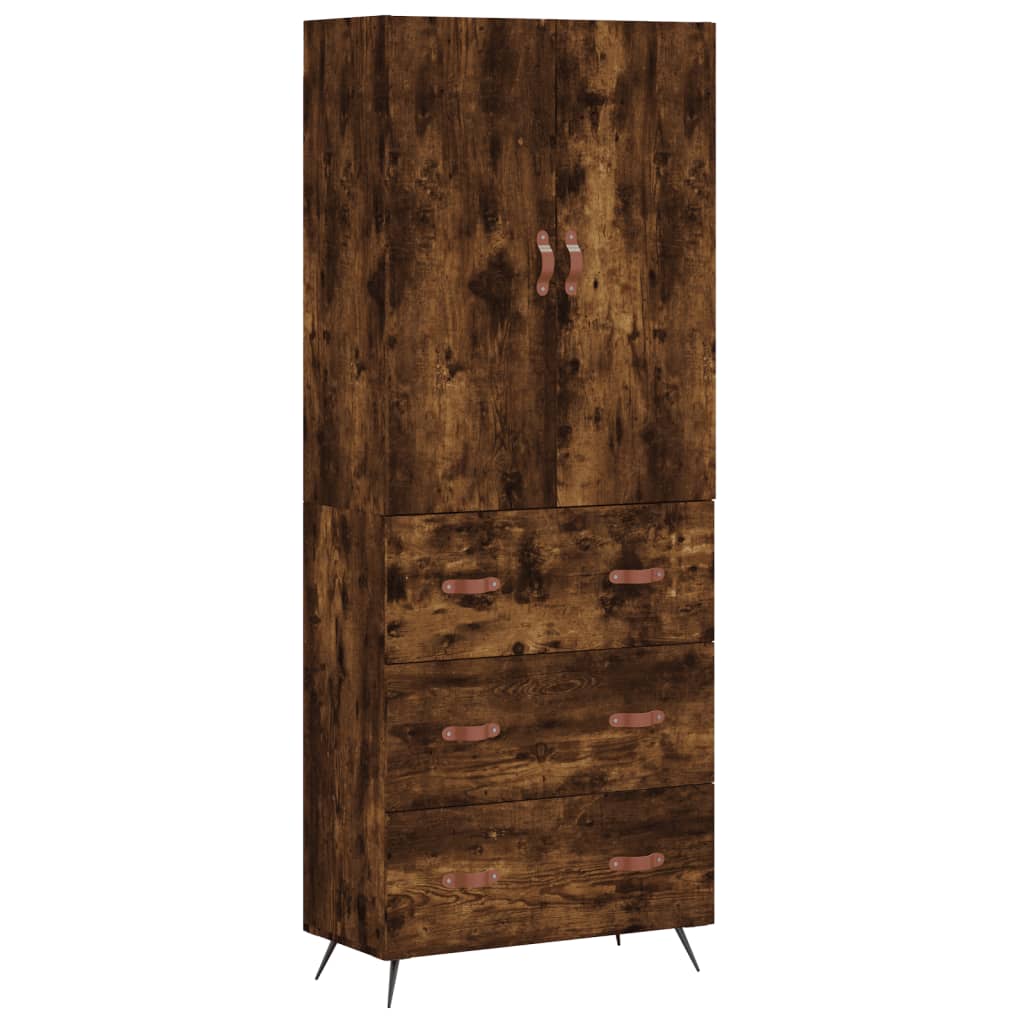 Komoda, dūminio ąžuolo spalvos, 69,5x34x180cm, apdirbta mediena