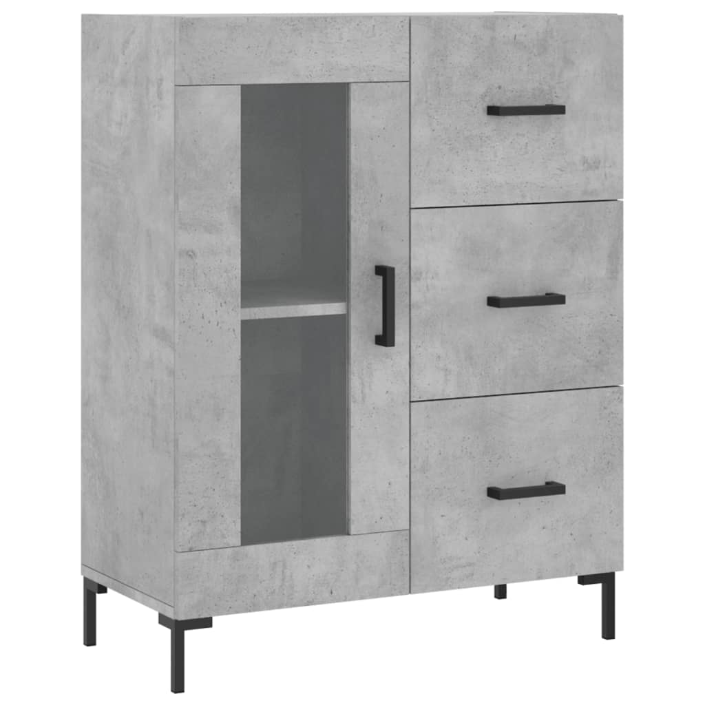 Kumode, betona pelēka krāsa, 69,5x34x180cm, apstrādāta koksne
