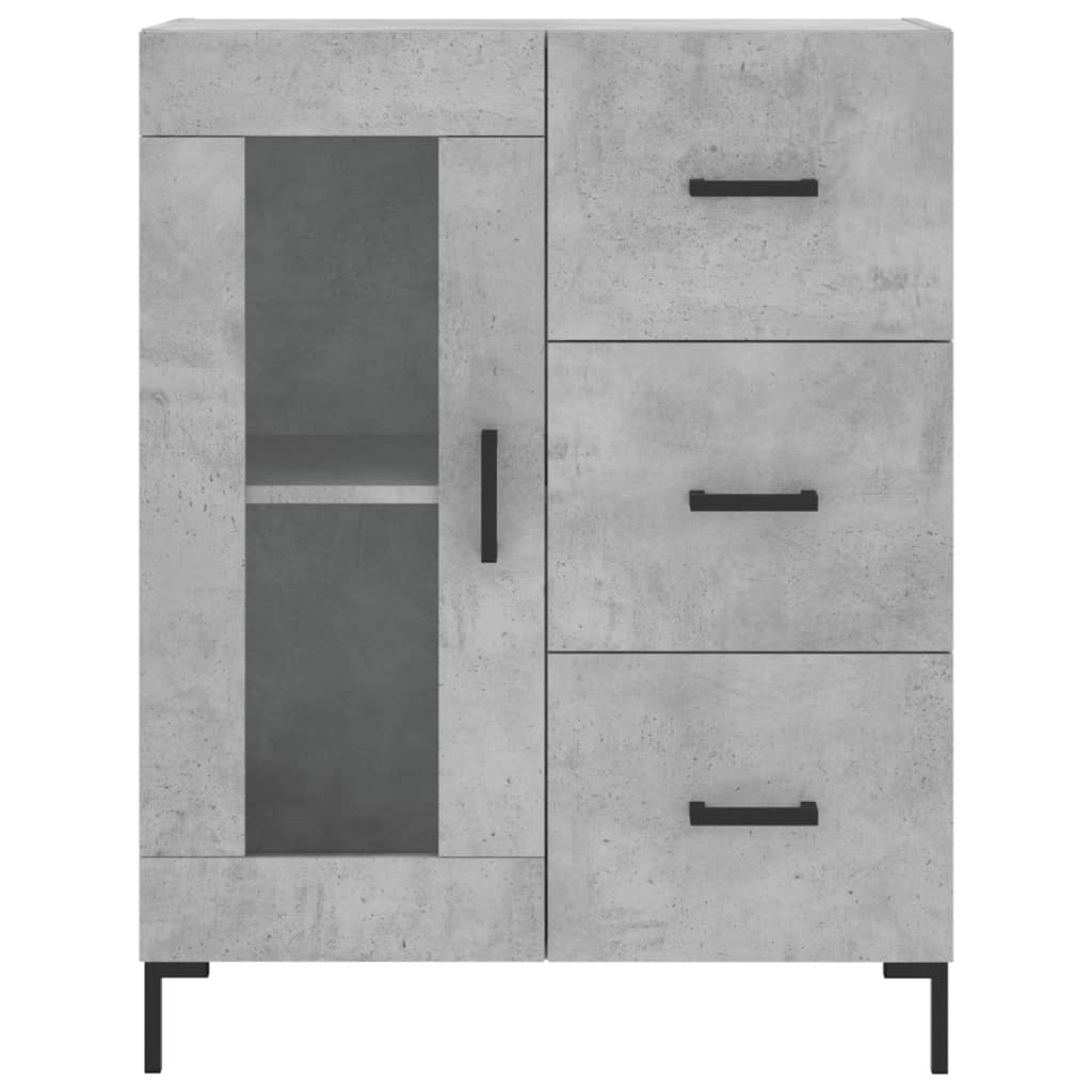 Kumode, betona pelēka krāsa, 69,5x34x180cm, apstrādāta koksne