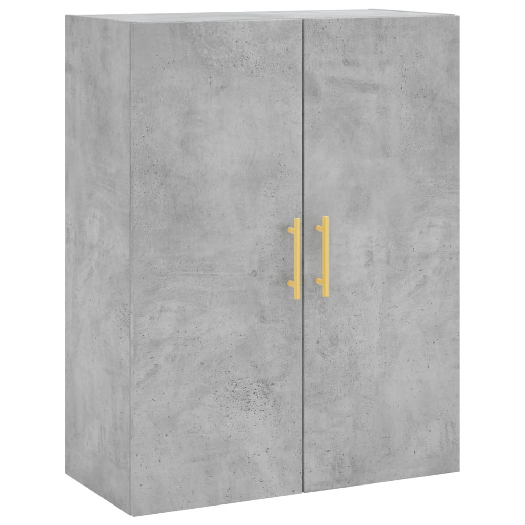 Chest of drawers, concrete grey, 69.5x34x180cm, engineered wood