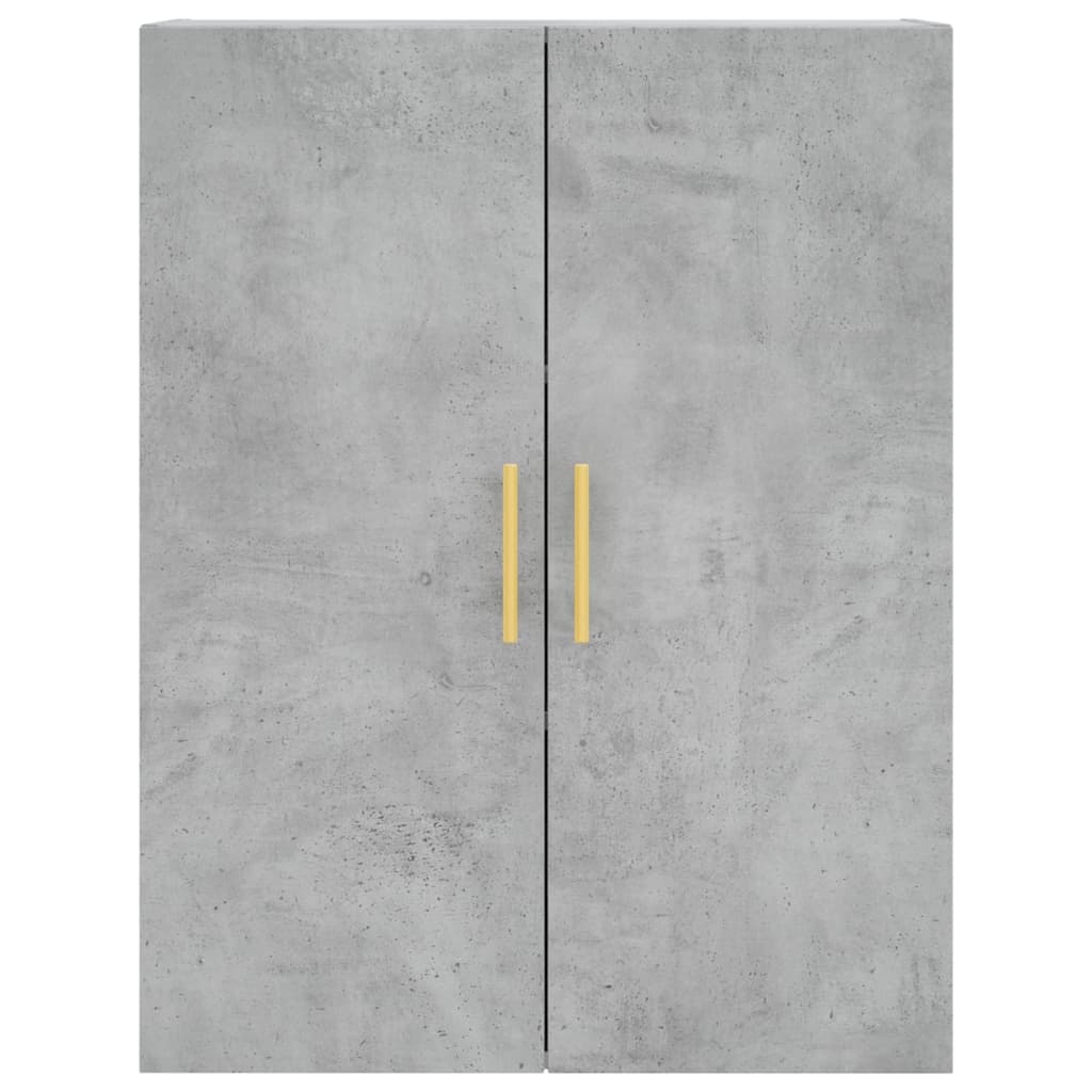 Chest of drawers, concrete grey, 69.5x34x180cm, engineered wood