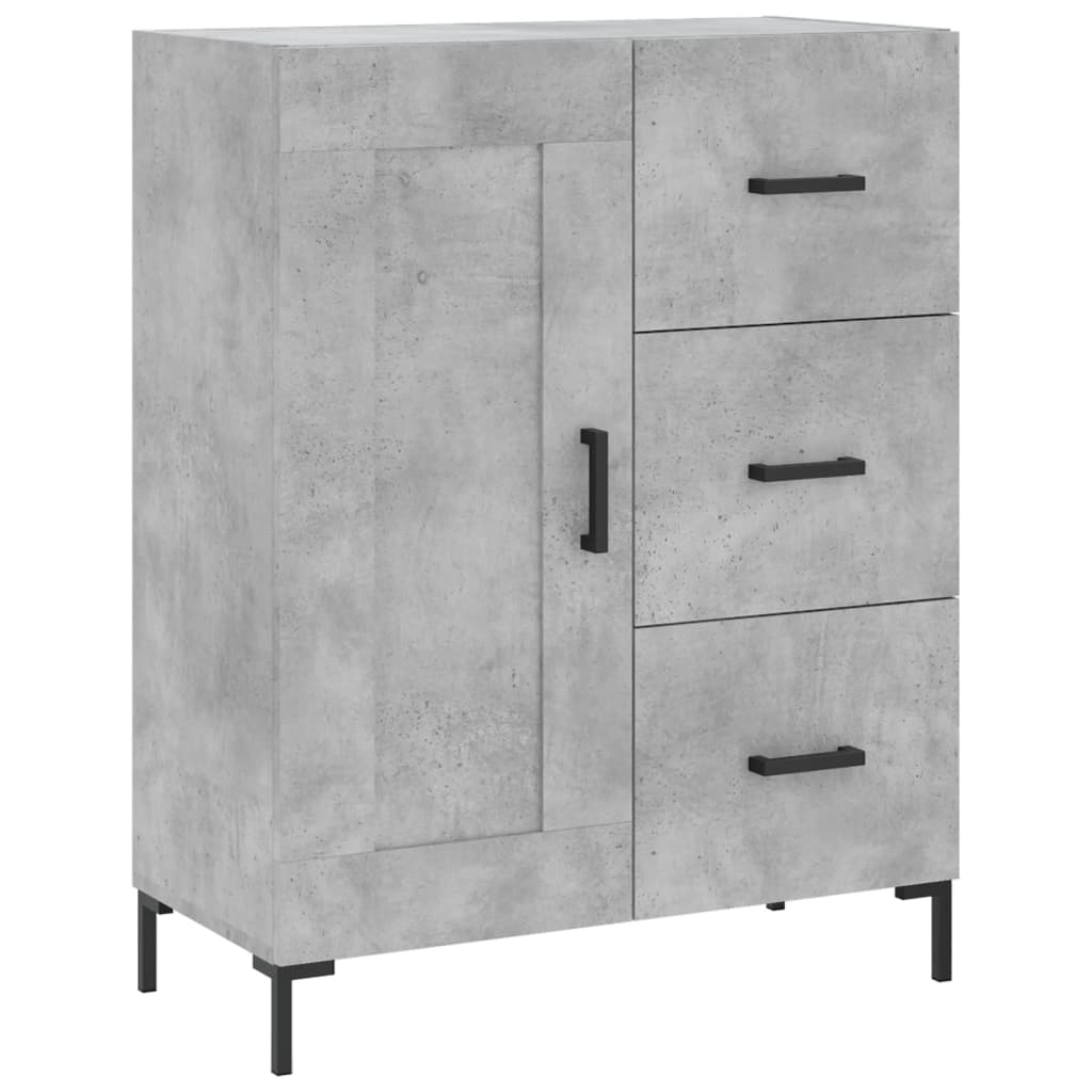 Kumode, betona pelēka krāsa, 69,5x34x180 cm, apstrādāta koksne
