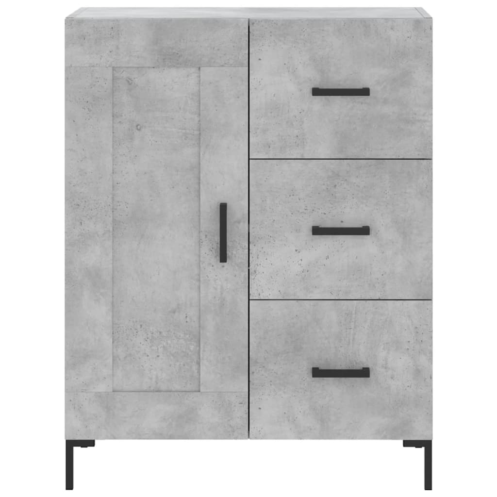 Kumode, betona pelēka krāsa, 69,5x34x180 cm, apstrādāta koksne