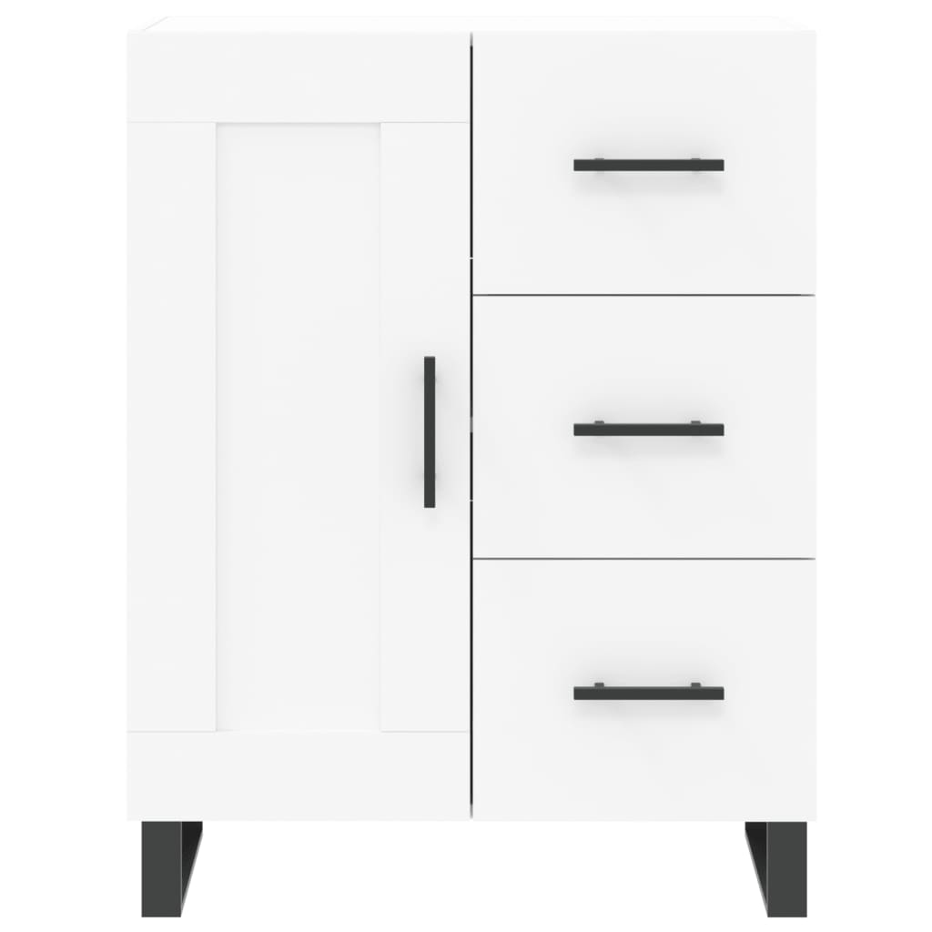 Chest of drawers, white, 69.5x34x180cm, engineered wood