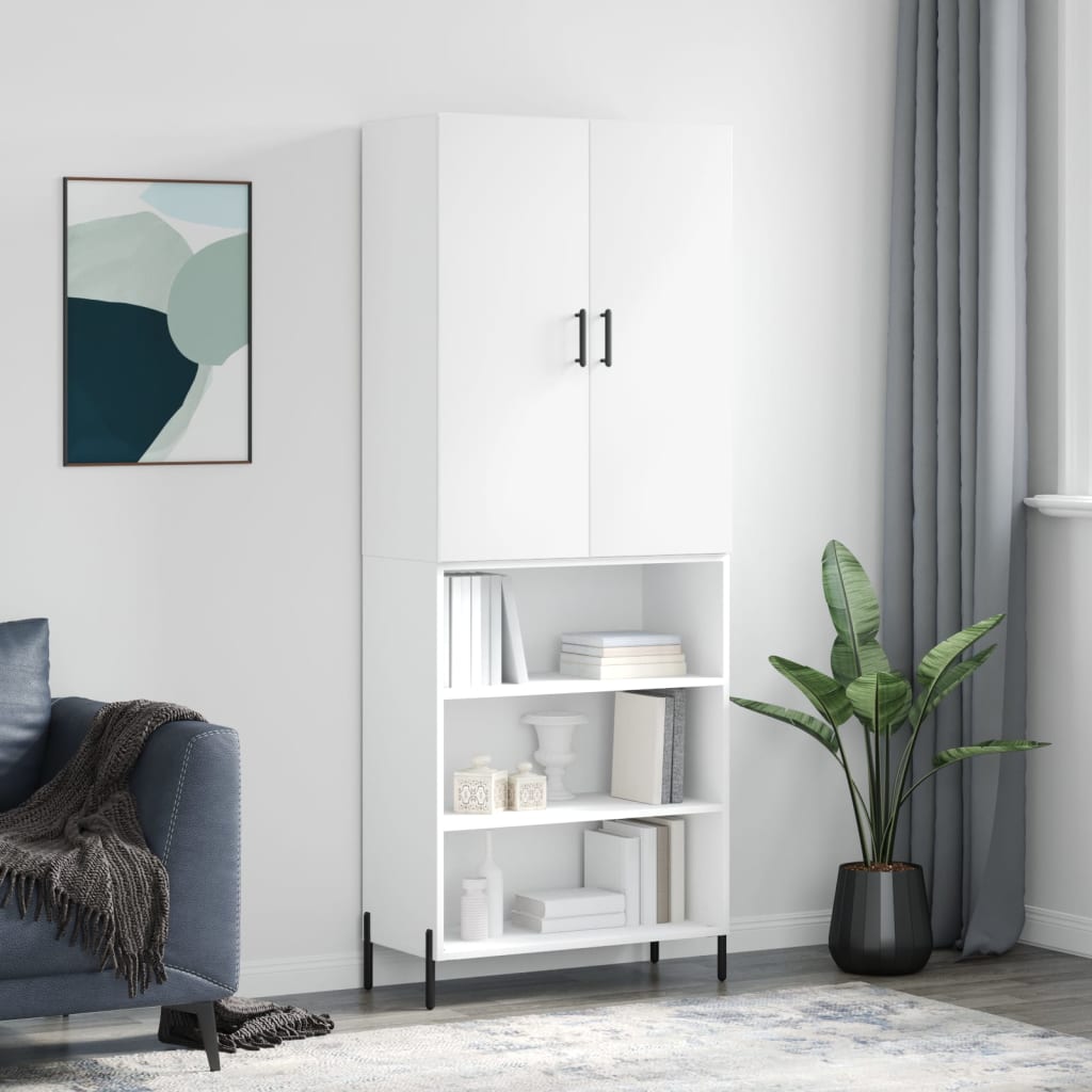 Kumode, balta, 69,5x34x180cm, apstrādāta koksne