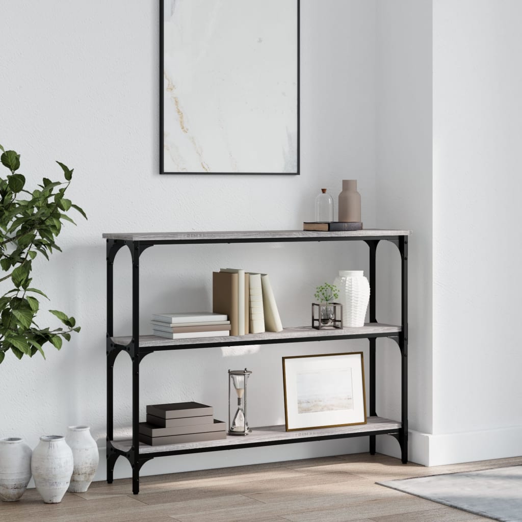 Console Table IANNA VII, Oak Wood, Grey
