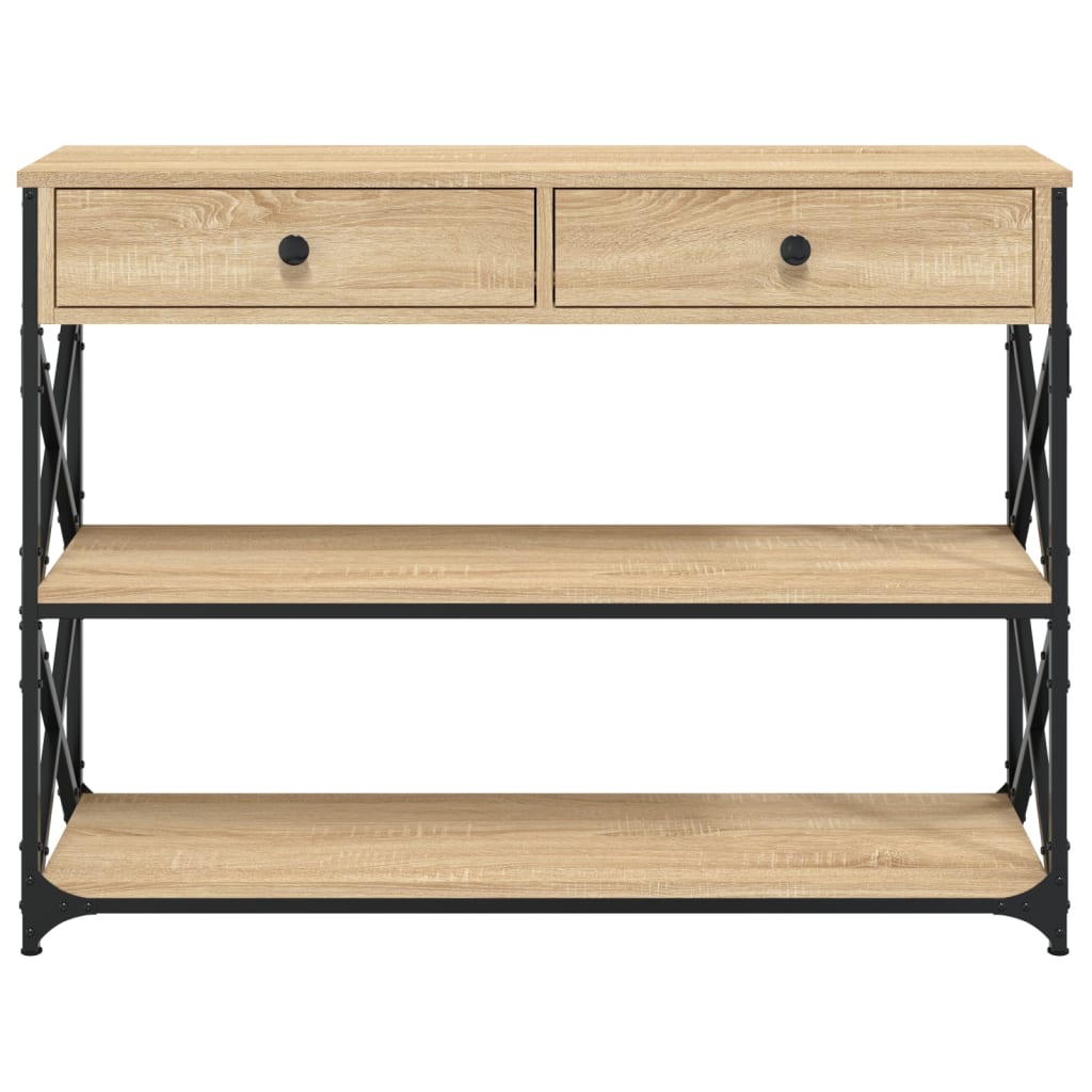 Konsoles galdiņš, ozolkoka, 100x28x75cm, apstrādāta koksne