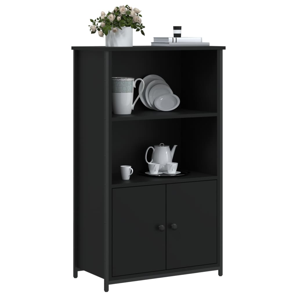 Chest of drawers, black, 62x32x103.5cm, engineered wood