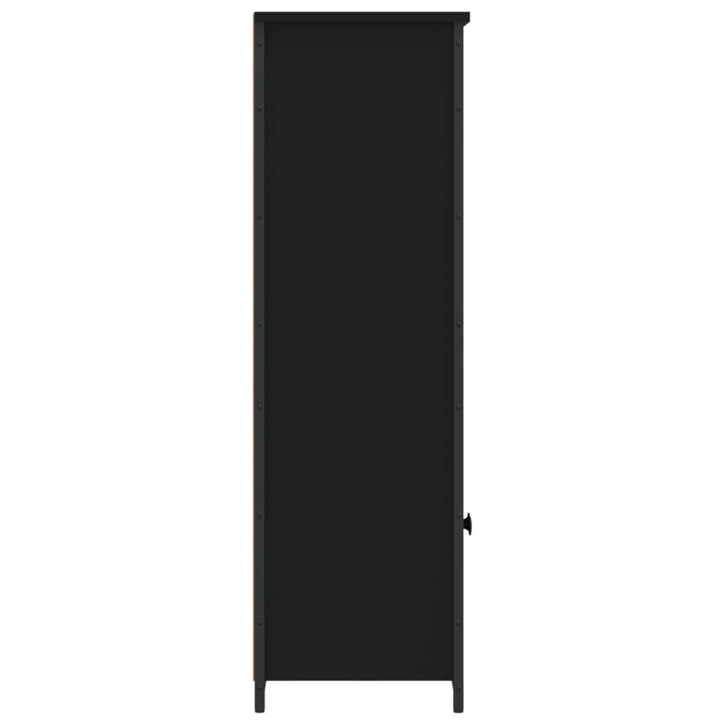 Chest of drawers, black, 62x32x103.5cm, engineered wood