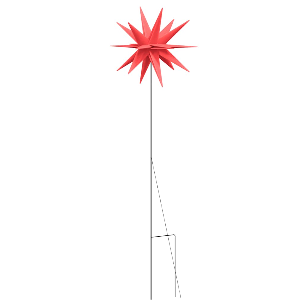 Kalėdinis šviestuvas su kuoliuku ir LED, raudonas, 57cm